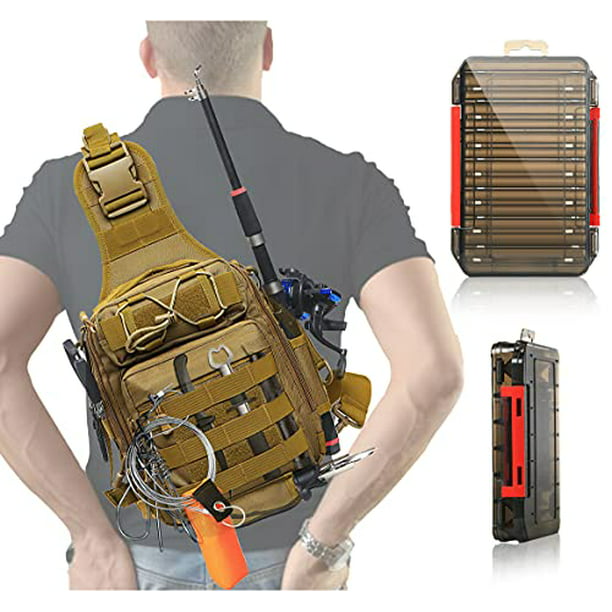 Fishing Seat Box Rucksack Fly Fishing Multi-Pockets Backpack Tackle Box Bag